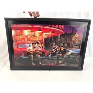 Vtg Electric Art Legendary Crossroads Elvis Marilyn James Dean Light Up Picture